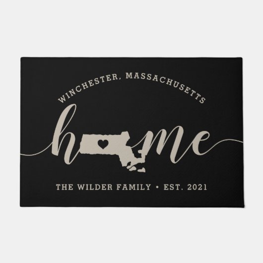 Massachusetts Home State Persoonlijk Deurmat (Voorkant)