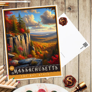 Massachusetts   hyperrealistisch Briefkaart