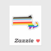 Massachusetts Inclusive Pride Sticker (Vel)