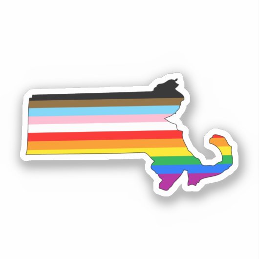 Massachusetts Inclusive Pride Sticker (Voorkant)