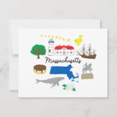 Massachusetts Kaart (Voorkant)