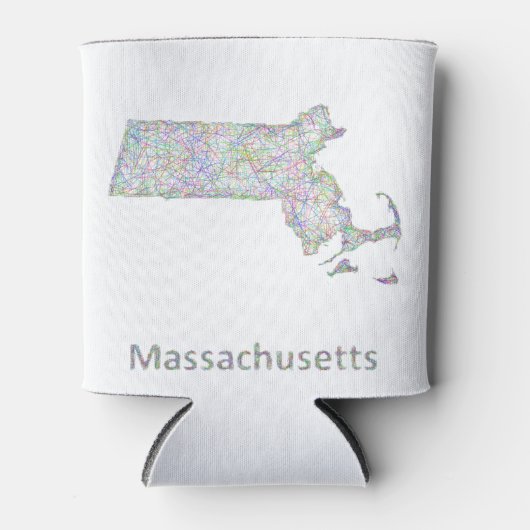 Massachusetts-kaart Blikjeskoeler (Voorkant)