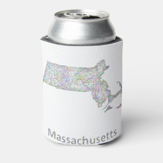 Massachusetts-kaart Blikjeskoeler (Blikje Achterkant)
