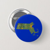 Massachusetts Kaart Button (Voorkant /achterkant)