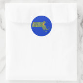 Massachusetts Kaart Sticker (Tas)