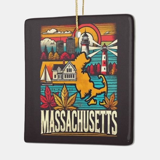 Massachusetts Keramisch Ornament (Links)