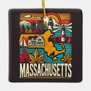 Massachusetts Keramisch Ornament