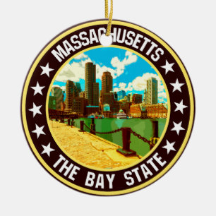 Massachusetts Keramisch Ornament
