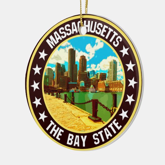 Massachusetts Keramisch Ornament (Links)