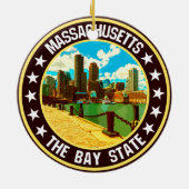 Massachusetts Keramisch Ornament (Achterkant)