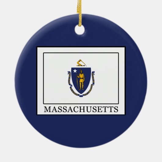 Massachusetts Keramisch Ornament (Achterkant)