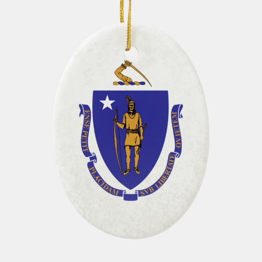 Massachusetts Keramisch Ornament (Achterkant)