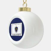 Massachusetts Keramische Bal Ornament (Rechts)