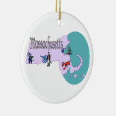 Massachusetts kerstboomversiering keramisch ornament (Rechts)