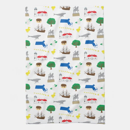 Massachusetts keukenhanddoek (Verticaal)