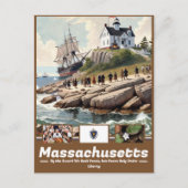 Massachusetts Kunst & Geschiedenis Briefkaart (Voorkant)