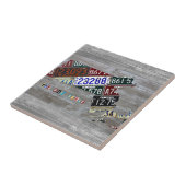 Massachusetts License Bord Kaart keramische tegel  Tegeltje (Zijkant)