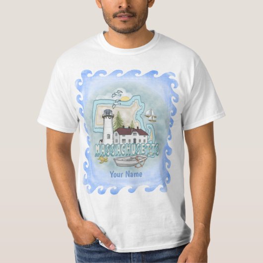Massachusetts Lighthouse t-shirt (Voorkant)
