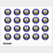 Massachusetts (MA) Ronde Sticker (Vel)