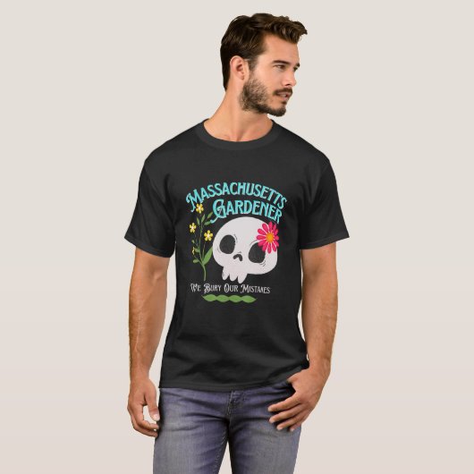 Massachusetts Ma State Rebellious Gardener Cute Sk T-shirt (Voorkant volledig)