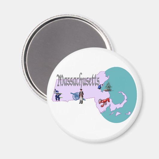 Massachusetts magneet (Voorkant / Achterkant)