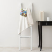 Massachusetts Map Boston Cape Cod Salem Souvenir Sherpa Deken (In situ)