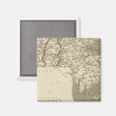 Massachusetts Map door Arrowsmith Magneet (Voorkant / Achterkant)