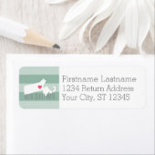 Massachusetts Map Home State Love - Custom Heart Etiket (Insitu)