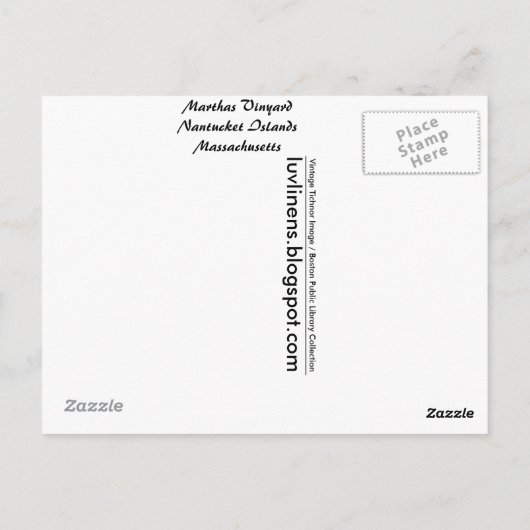 Massachusetts Marthas Vineyard, Nantucket Islands Briefkaart (Achterkant)