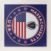 Massachusetts, Massachusetts sticker, telefoonzaak Legpuzzel (Horizontaal)