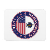 Massachusetts, Massachusetts sticker, telefoonzaak Magneet (Horizontaal)