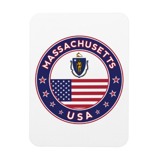 Massachusetts, Massachusetts sticker, telefoonzaak Magneet (Verticaal)