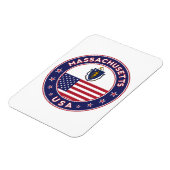 Massachusetts, Massachusetts sticker, telefoonzaak Magneet (Linkerzijde)