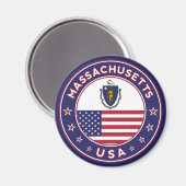 Massachusetts, Massachusetts sticker, telefoonzaak Magneet (Voorkant / Achterkant)