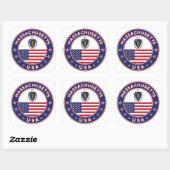 Massachusetts, Massachusetts sticker, telefoonzaak Vierkante Sticker (Vel)