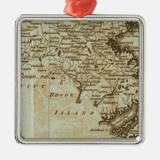 Massachusetts Metalen Ornament (Voorkant)
