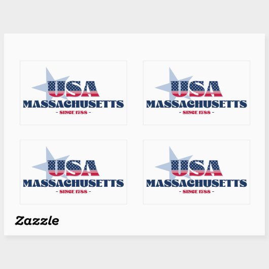 Massachusetts My Home State Sticker (Vel)