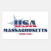 Massachusetts My Home State Sticker (Voorkant)