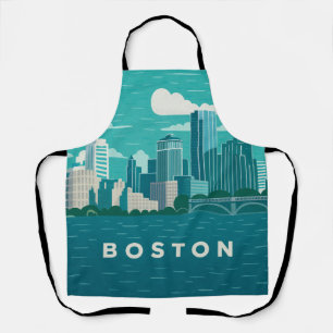 Massachusetts Nachtelijke Stadsgezicht Boston St Schort