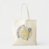 Massachusetts New England Clam Chowder Foodie MA Tote Bag (Voorkant)