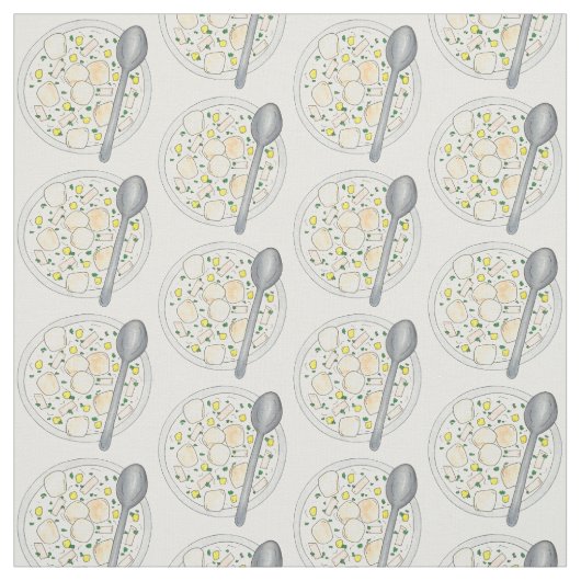 Massachusetts New England Clam Chowder Soup Chowda Stof (Swatch)
