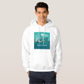 Massachusetts Night Cityscape | Boston City Hoodie (Voorkant volledig)