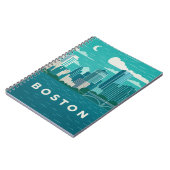 Massachusetts Night Cityscape | Boston City Notitieboek (Linkerzijde)