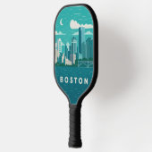 Massachusetts Night Cityscape | Boston City Pickleball Paddle (Links)