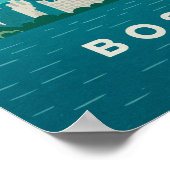 Massachusetts Night Cityscape | Boston City Poster (Hoek)