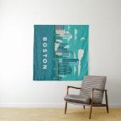 Massachusetts Night Cityscape | Boston City Wandkleed (In Situ (horizontaal))