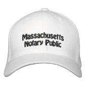 Massachusetts Notarieel geborduurd Baseball Pet (Voorkant)