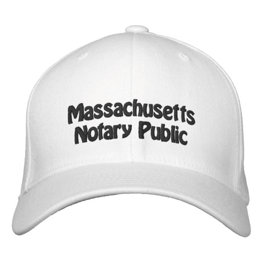 Massachusetts Notarieel geborduurd Baseball Pet (Voorkant)