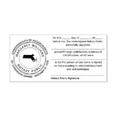 Massachusetts notaris publieke erkenningsstempel zelfinktende stempel (Design)