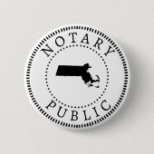 Massachusetts Notary Public Ronde Button 5,7 Cm (Voorkant)